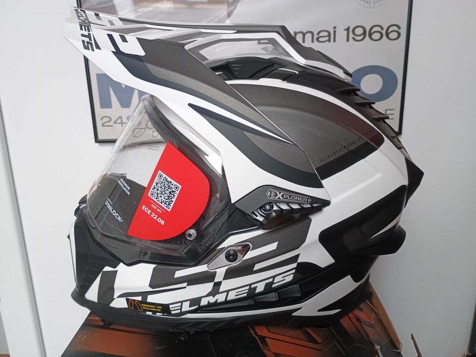 Kask LS2 model MX701 ALter black-white rozmiar S komplet NOWY OKAZJA