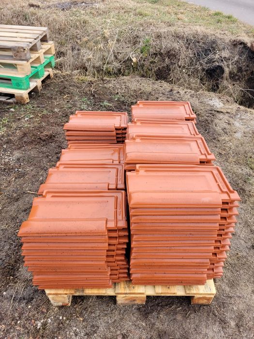 Dachówka ceglasta miedziana ceramiczna  gąsiory super stan Brass ruppC