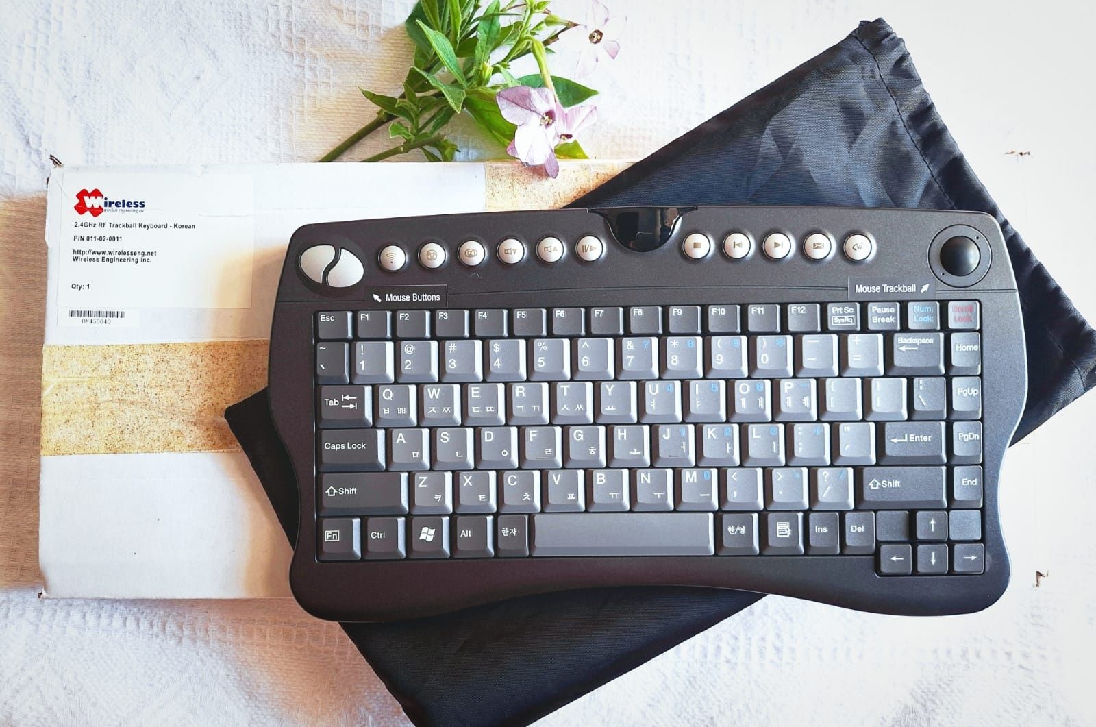 Bezprzewodowa Trackball Klawiatura