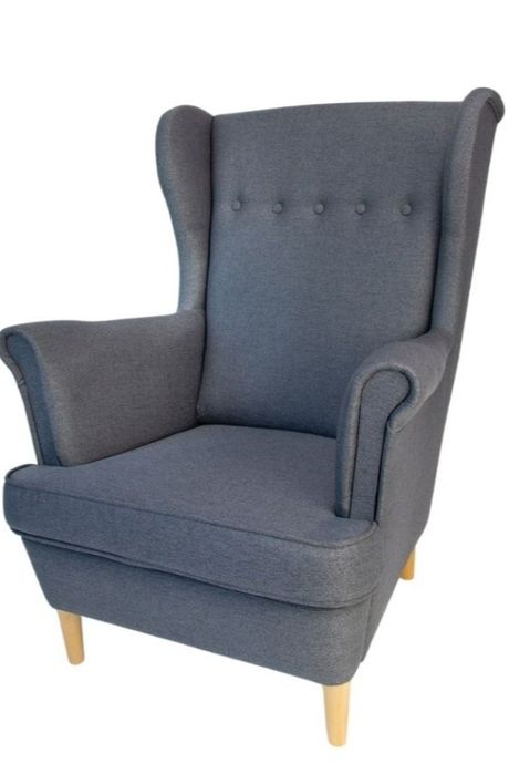 Fotel Ikea uszak szary