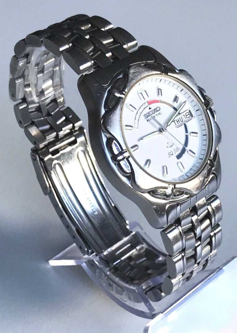 Relógio Seiko Kinetic 5M43-0A50 SQ 50 Vidro Safira