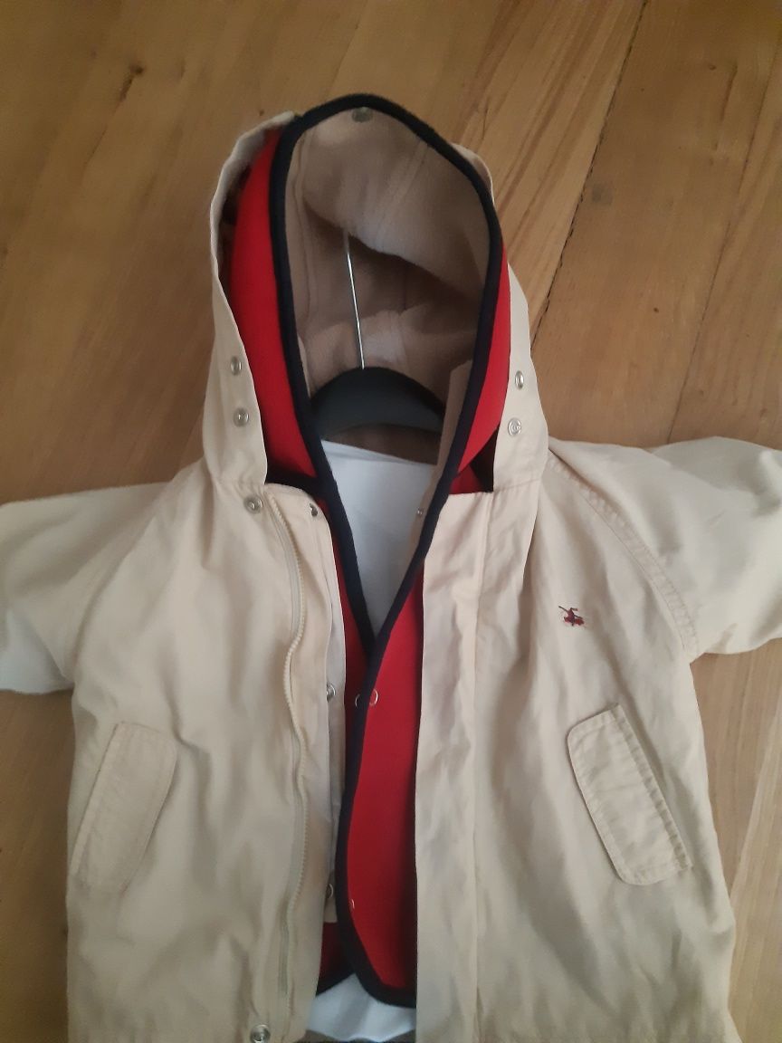 Mega kurteczka/płaszczyk 3 w 1 styl Burberry r 12m/74 - 80 cm