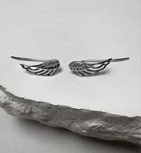 Сережки крила срібло