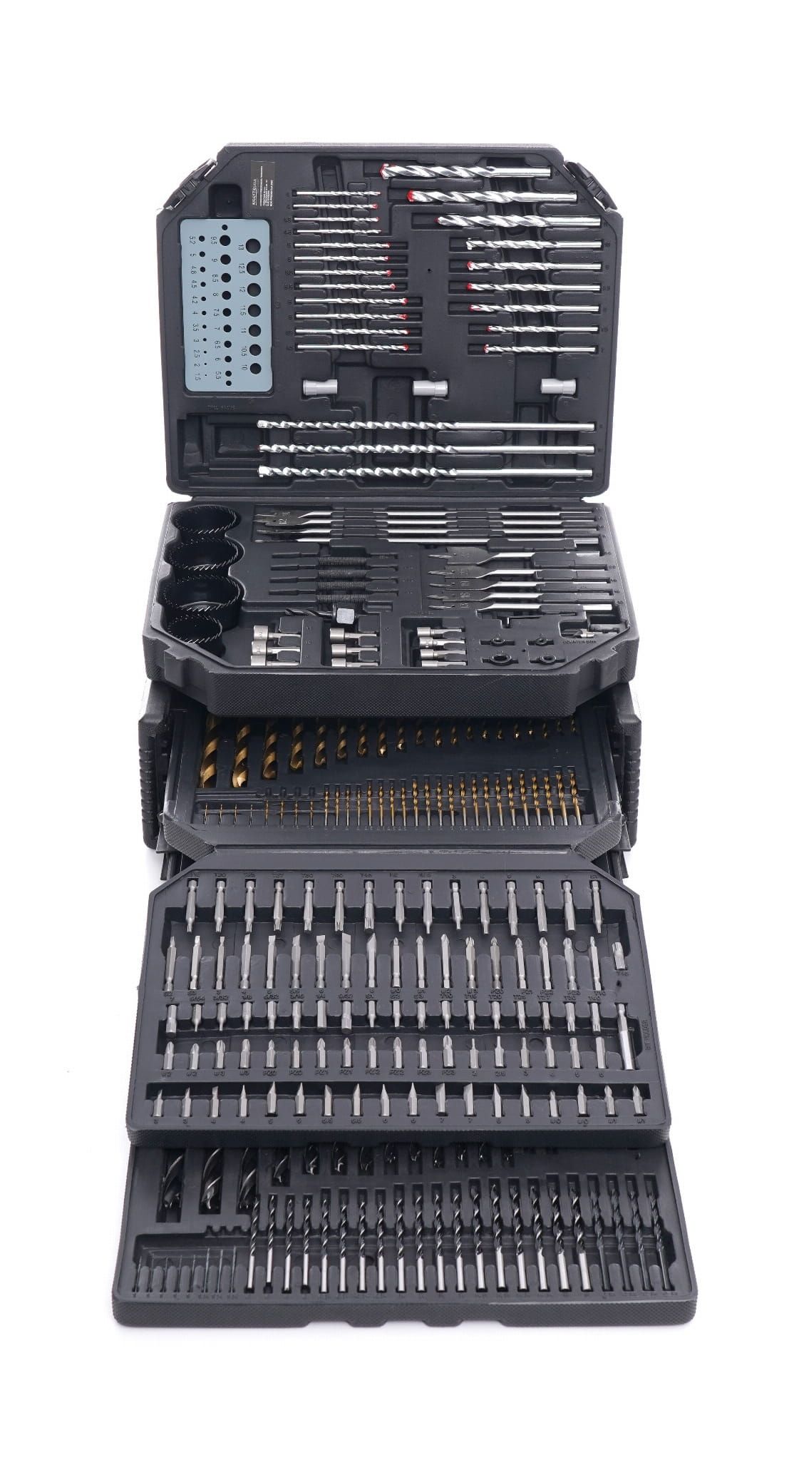 Komplet otwornic, dłut, bitów 300el. KD998