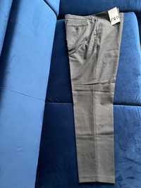 ZARA - spodnie garniturowe, 100% wełna, roz. 44 - L