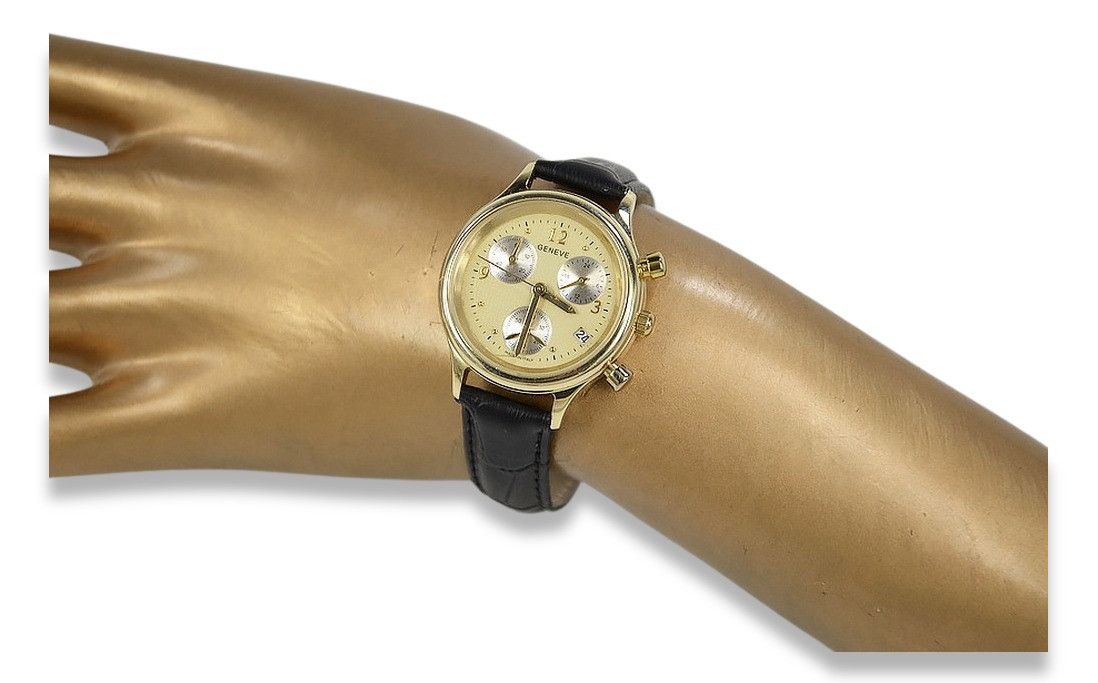 Złoty zegarek damski 14k 585 Geneve lw019y biżuteria Wrocław biżuteria