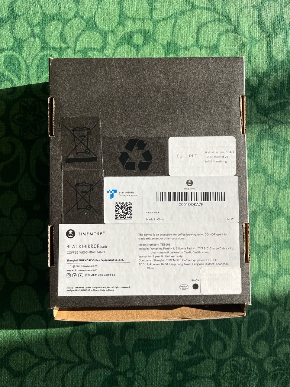 Balança de café de alta precisão 0.1g - TIMEMORE Black Mirror Basic 2