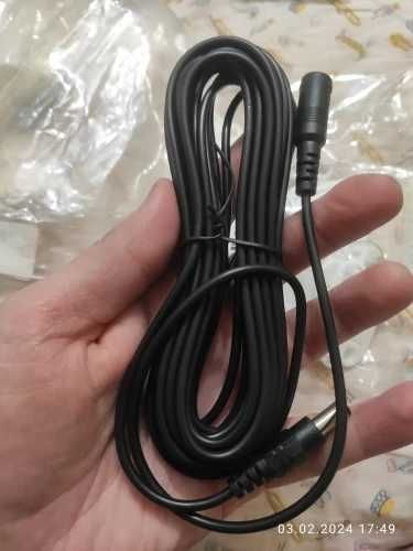 Кабель живлення-подовжувач 5,5 мм * 2,1 мм папа-мама на 5 м