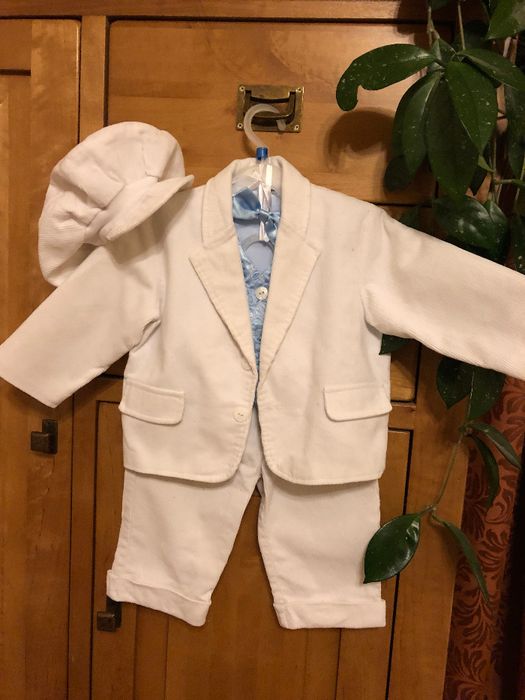 Ubranko do chrztu firmy Krasnal r. 74 + MEGA PAKA 100 szt. wyprawka