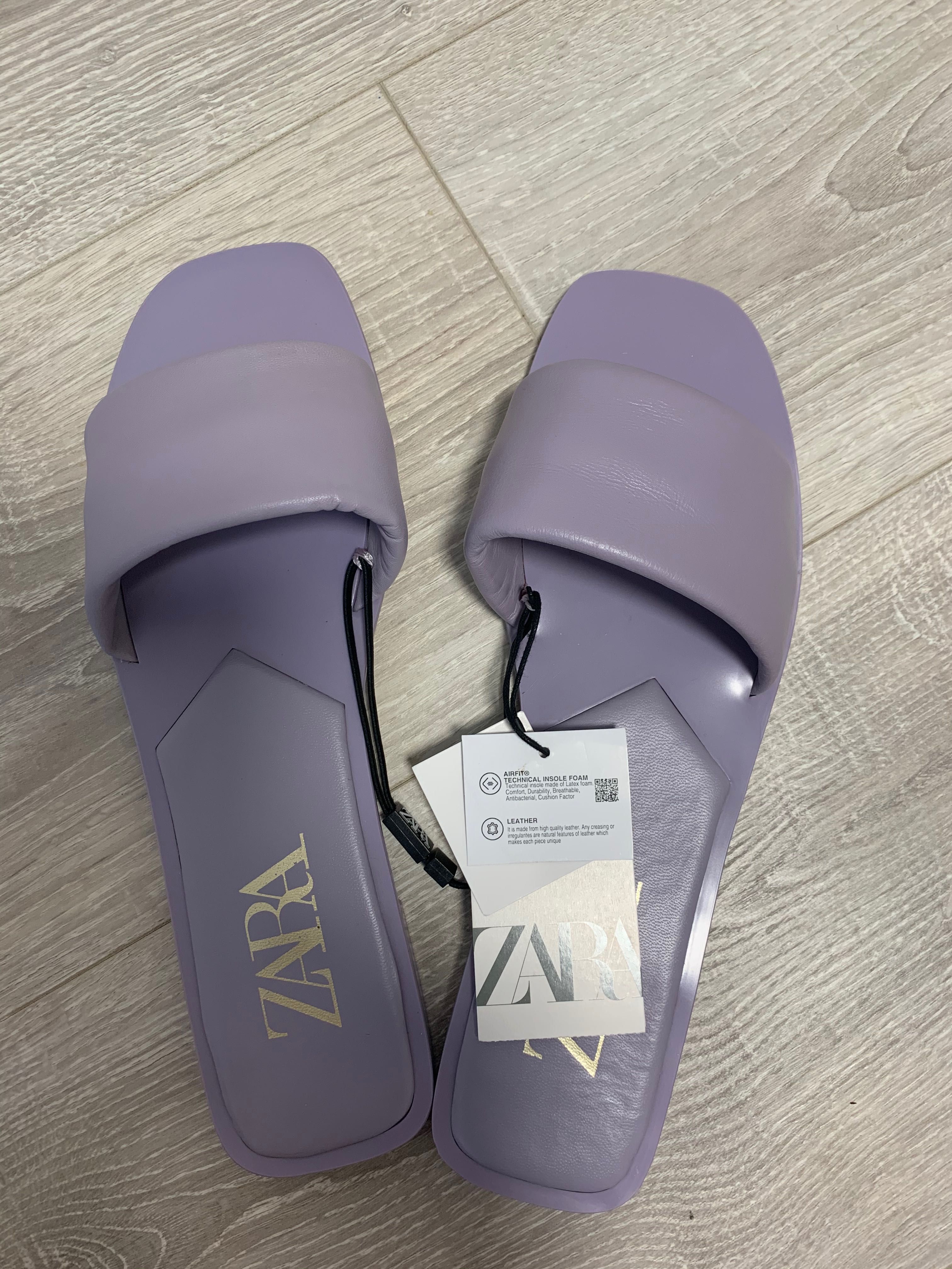 Шльопанці Zara шкіра 37,38,39,40