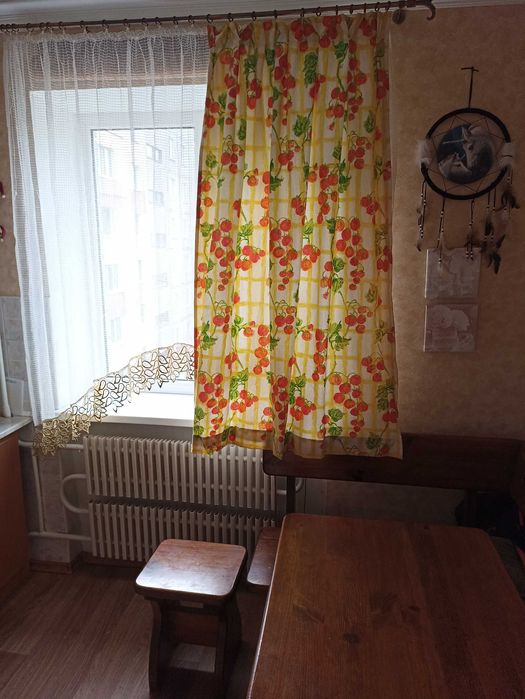 Кухонні штори Соковиті Томати, короткі занавіски фіранки 1,5х1,7м-2 шт