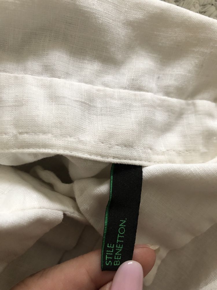 Biała, bawełniana koszula | Stile Benetton