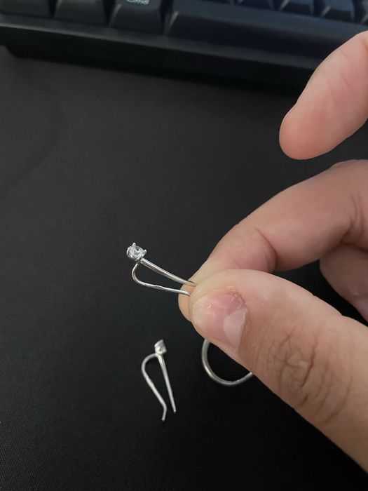 Серебро, кільце та сережки