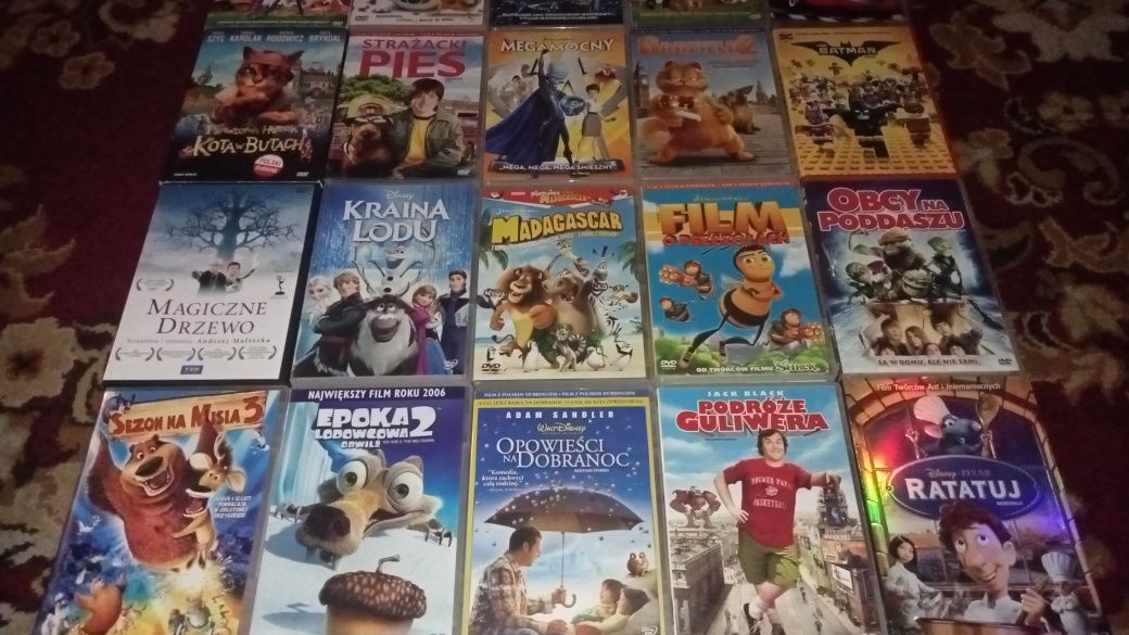 Bajki i filmy animowane płyty CD 20 sztuk