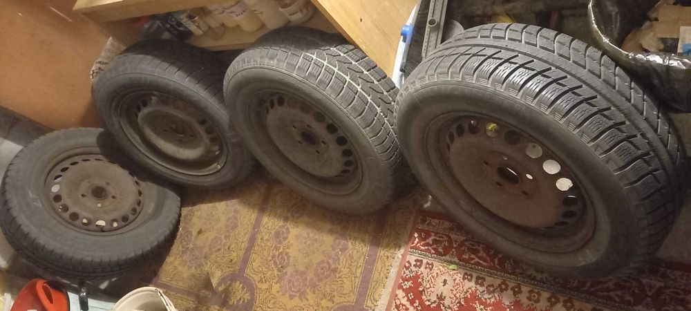 Opony x4 szt, 15R 195x65, zimowe + felgi 6Jx15 5x112 et45 komplet