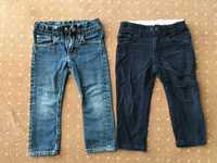 Spodnie dla chłopca H&M jeans+sztruksy r.92