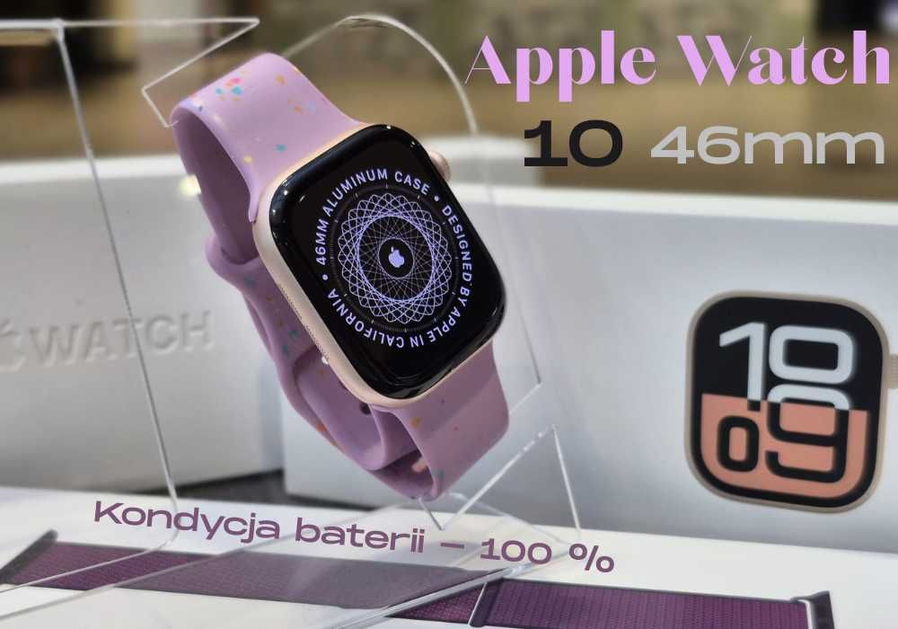 Apple Watch 10 - 46 mm | stan IDEALNY | Kondycja 100 % | Rose Gold