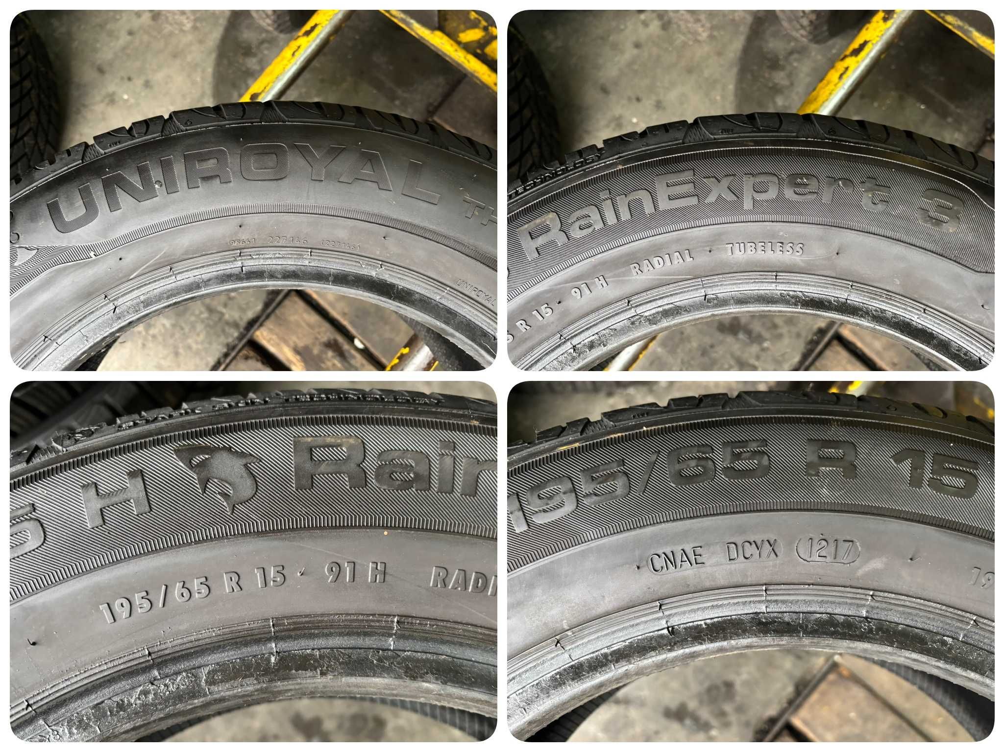 4X Opony Letnie 195/65R15 91H UNIROYAL RainExpert 3 6.5MM 2017R Spr.