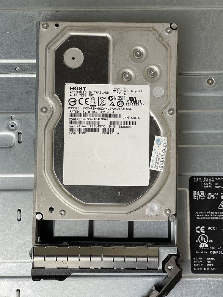 Dysk SAS HGST 4TB 7200rpm do serwerów, stscji roboczych, macierzy RAID