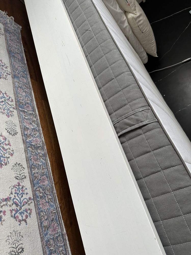 Ikea Hemnes 90x200 Łóżko Komplet Rama/materac/stelaż regulowany