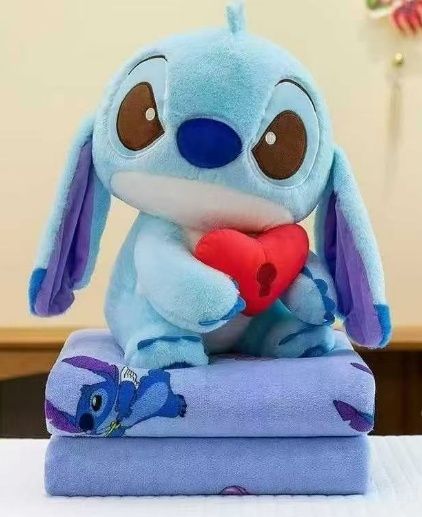 Stitch та  Angel м'які іграшки 45 см з пледами та без и