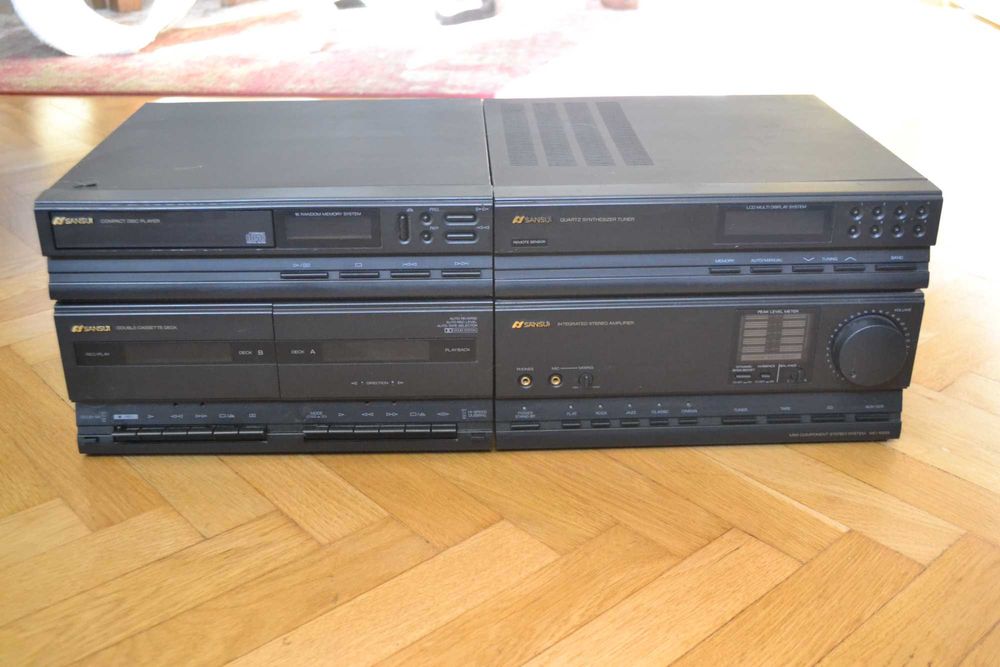Mini wieża Sansui TA-1000L 2x40W CD 2 kaset magnetofon tuner sprawna