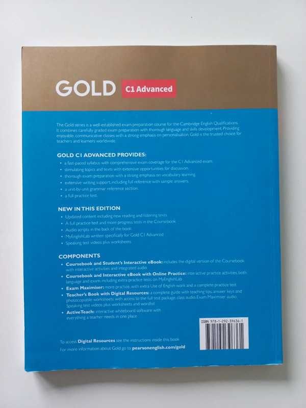 Podręcznik Gold Pearson C1 Advanced New Edition