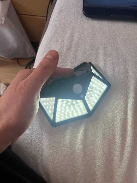 уличный фонарь 100leD с датчиком движения! 10 ват 600люмен