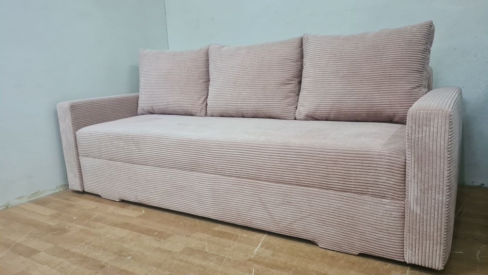 Nowa sofa sprężyny automat kanapa wersalka sztruks welur plusz funkcja