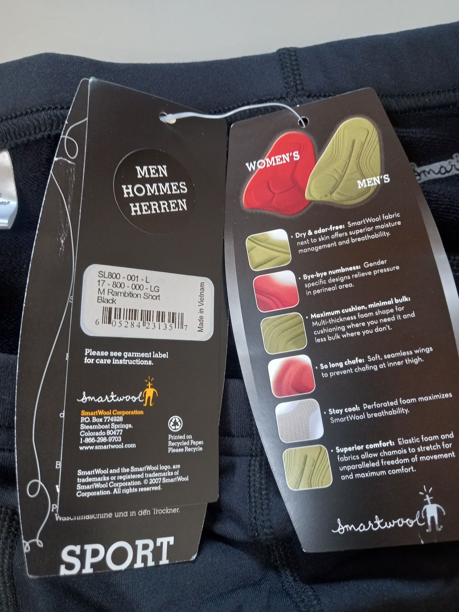 Spodenki rowerowe z wkładka Smartwool Merino Rambition meryno r. L