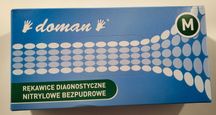 Rękawice diagnostyczne nitrylowe bezpudrowe nieb. op 100 szt, rozm M