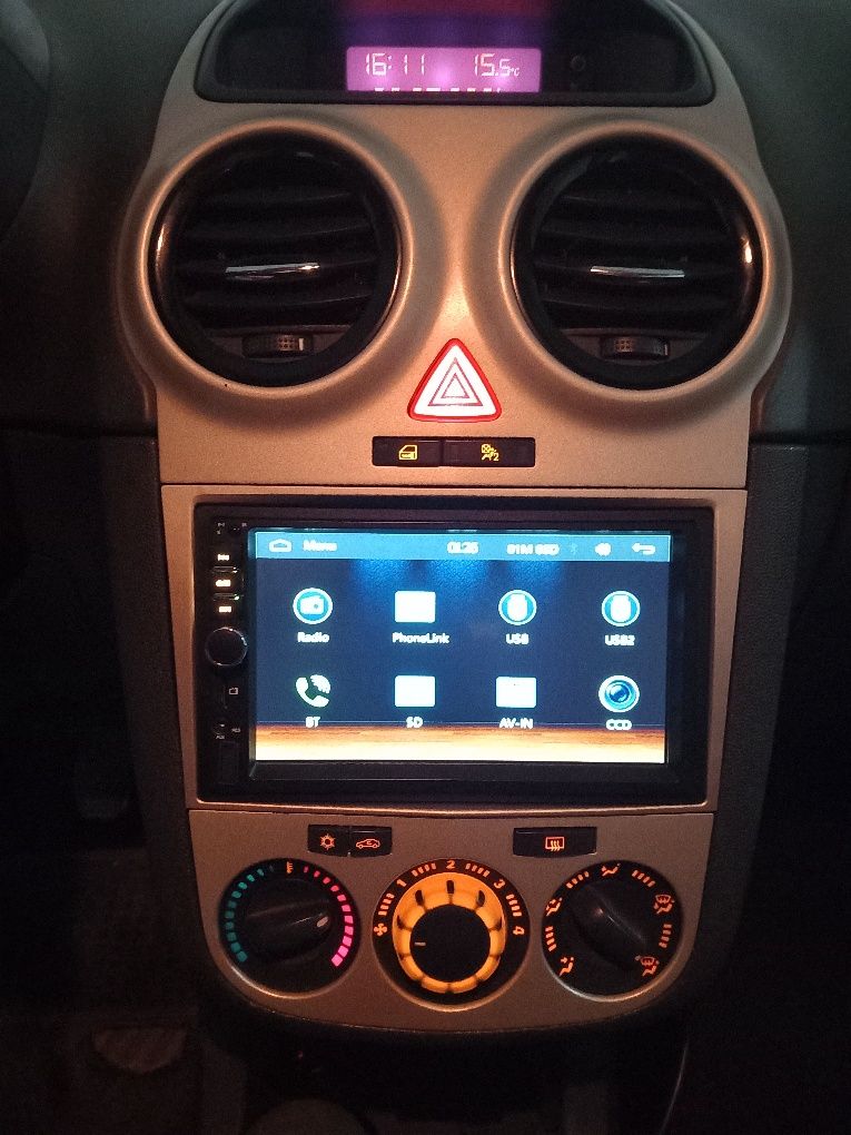 Autoradio universal com android auto e carplay