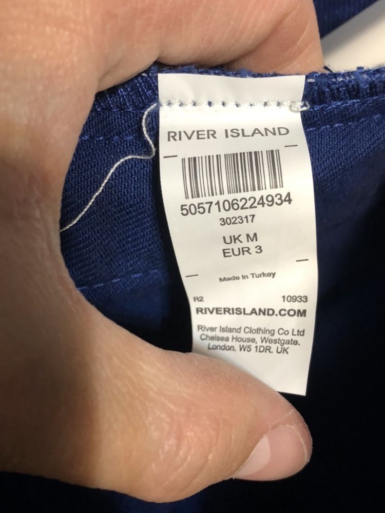 Мужская джинсовая куртка River Island M синяя