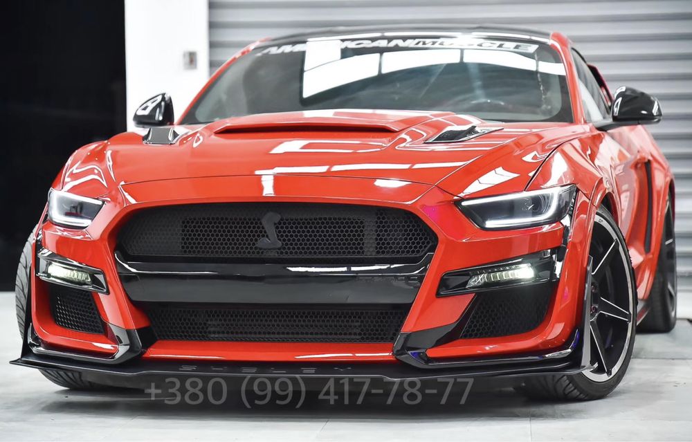 Бампер Shelby GT350 GT500 Ford Mustang 2015+ и 2018+ Решетка Губа