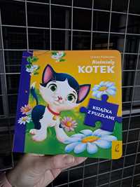 Książka z puzzlami Nieśmiały kotek wydawnictwo Wilga