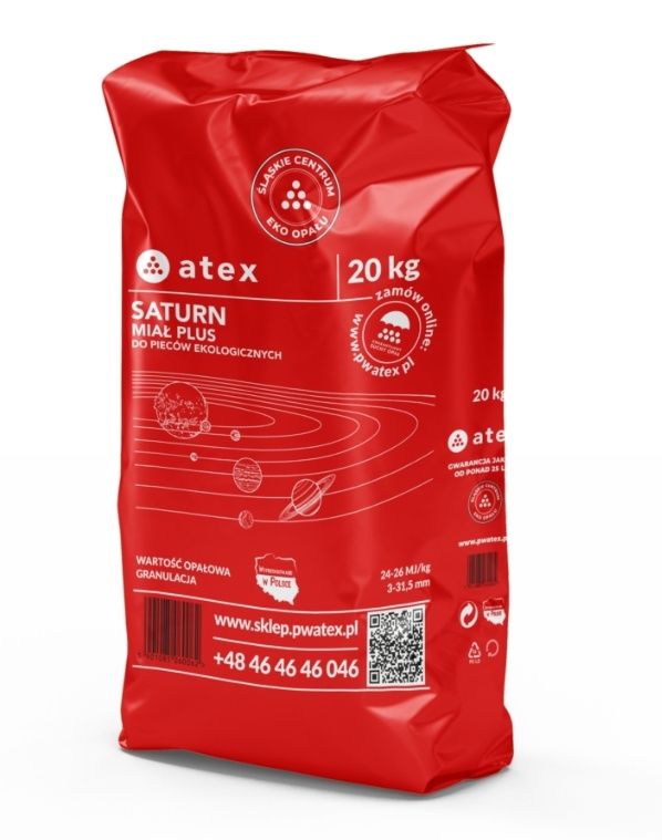 Ekomiał grysik SATURN min 24mj ATEX ekogroszek węgiel orzech pellet