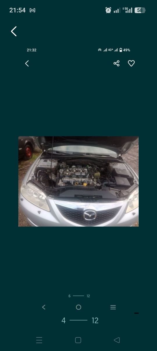 Mazda 2.0 gasolho ano 2003 so peças