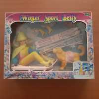 Vintage Winter Sport Betty Boneca Amarelo M&C In Box, Barbie