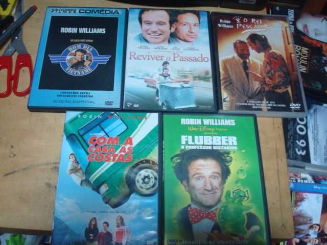 8 dvds  robin williams,rei pescador,flubber o professor distraido