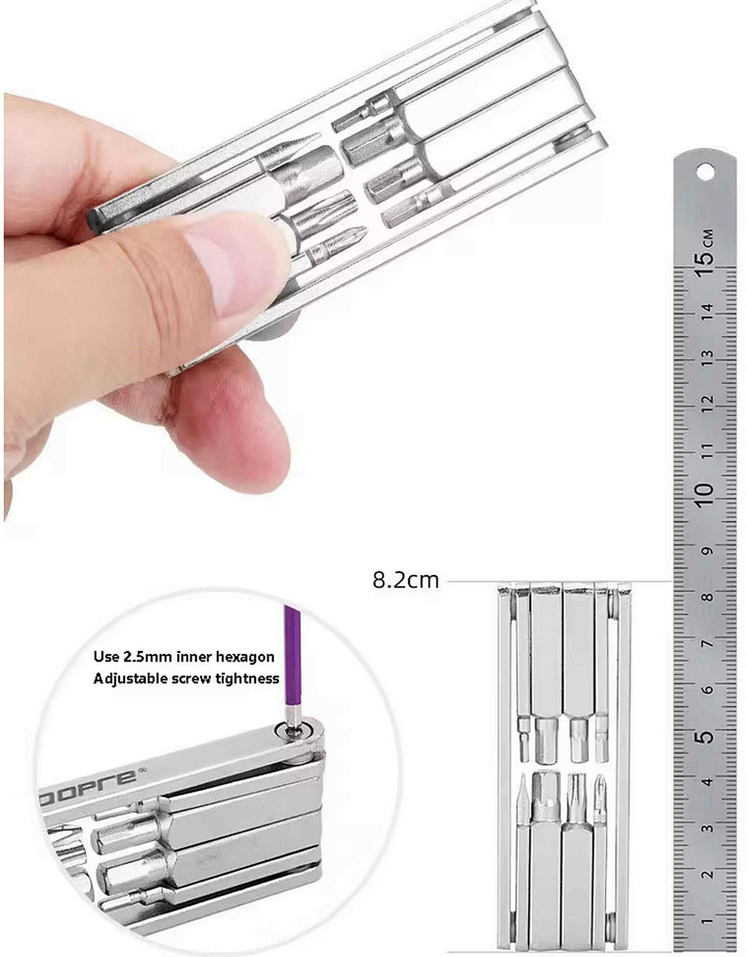 TOOPRE  MULTITOOL Rowerowy Zestaw Narzędzi 8 Funkcji Dobry i Lekki 95g