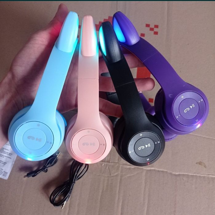 Новые безпроводные P47 Y47 детские наушники Bluetooth MP3 Кошачьи Ушки