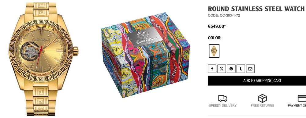 Zegarek Carlo Colucci Round Stainless Steel CC-303-1-72