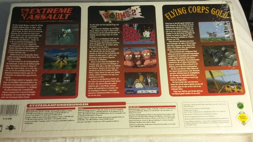 3 pack Kultowe Gry Worms 2 Flying Corps Gold Extreme Assault