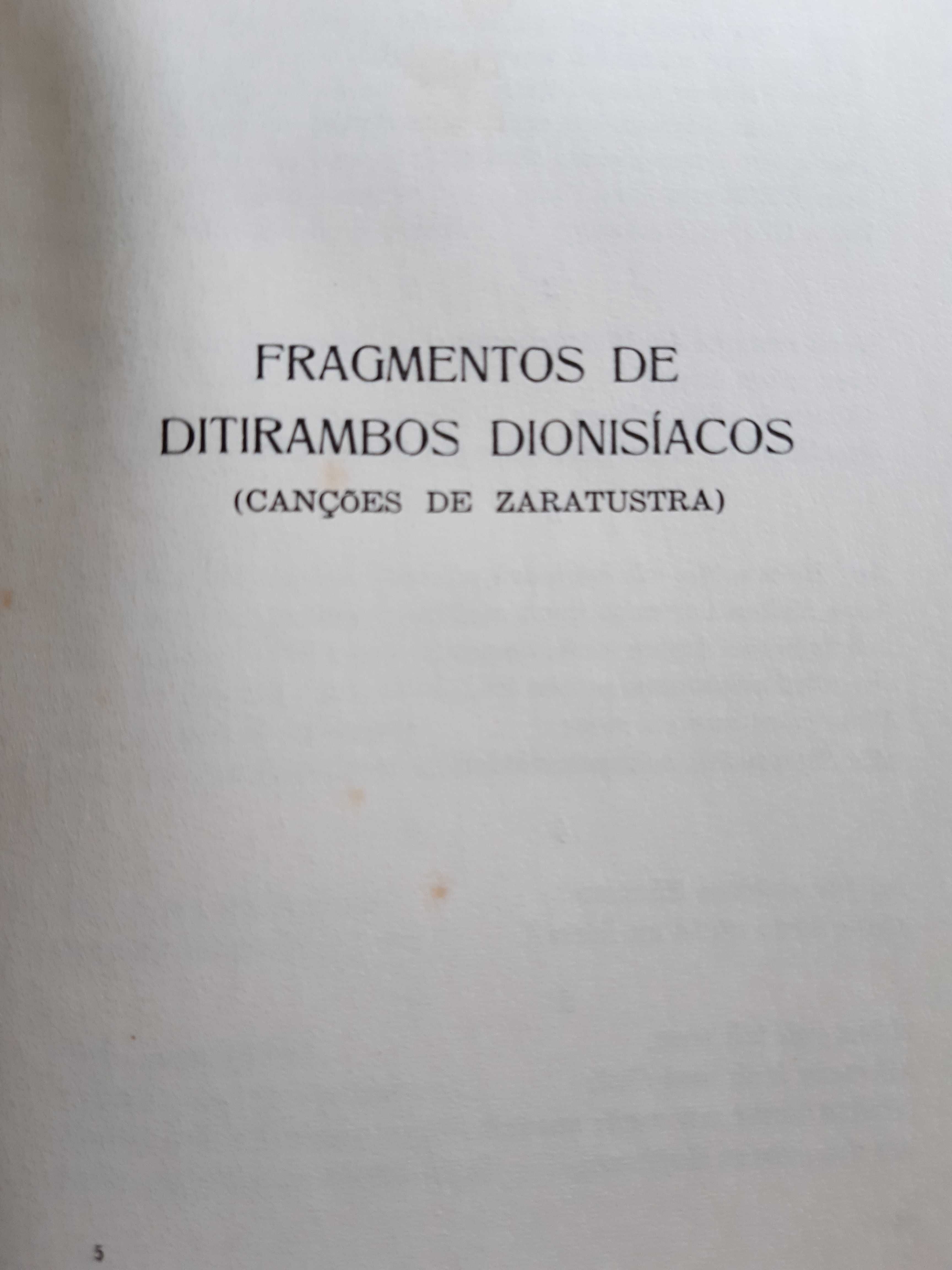 Poemas de F. Nietzsche - edição bilingue - Editora Galaica - 1960