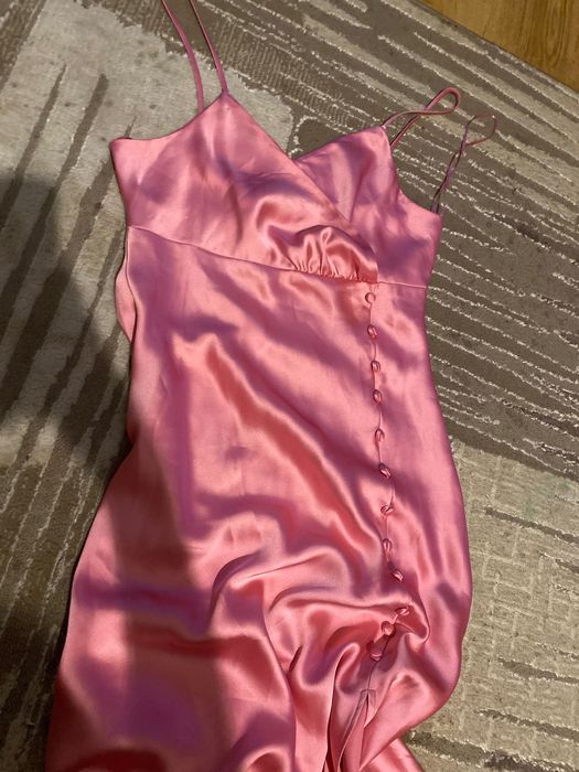 Sukienka długa satynowa Zara s