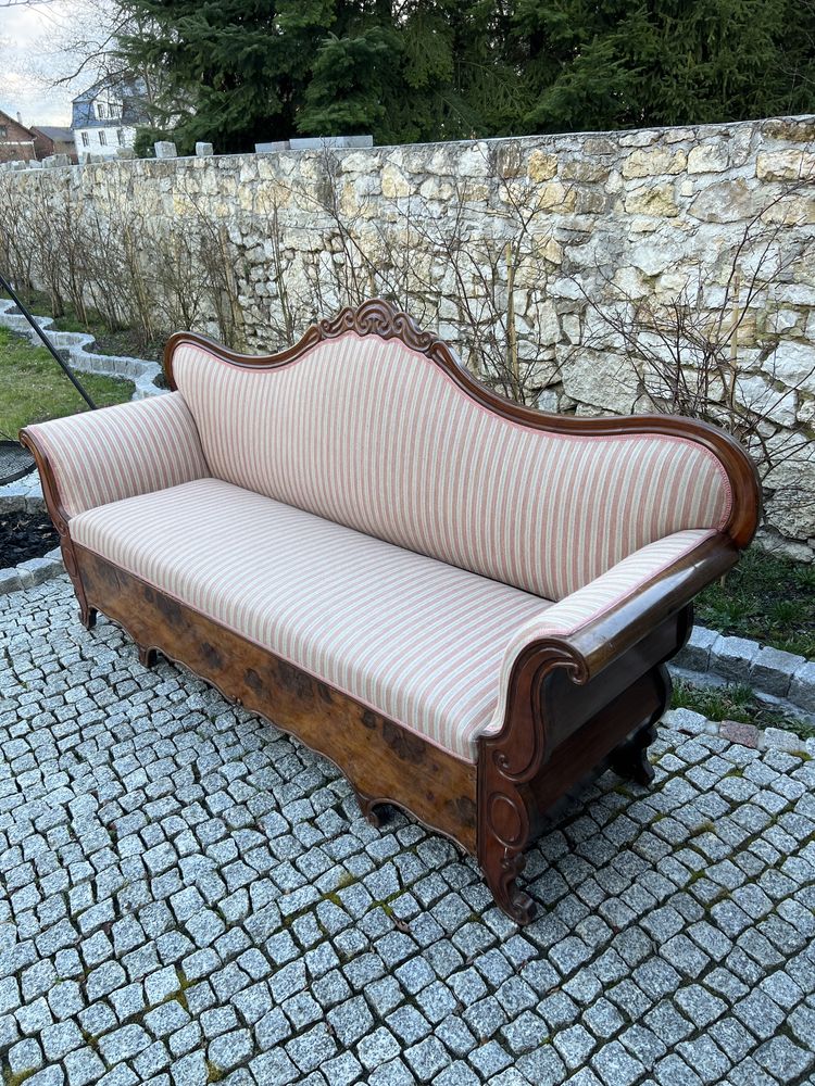 Sofa biedermeier ok 1850 r Ala ludwikowska kanapa antyk orzech