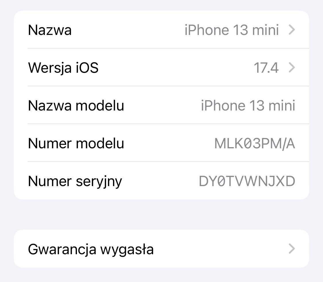Telefon - iPhone 13 mini | Midnight | 128GB | iOS 17.4 + Dodatki