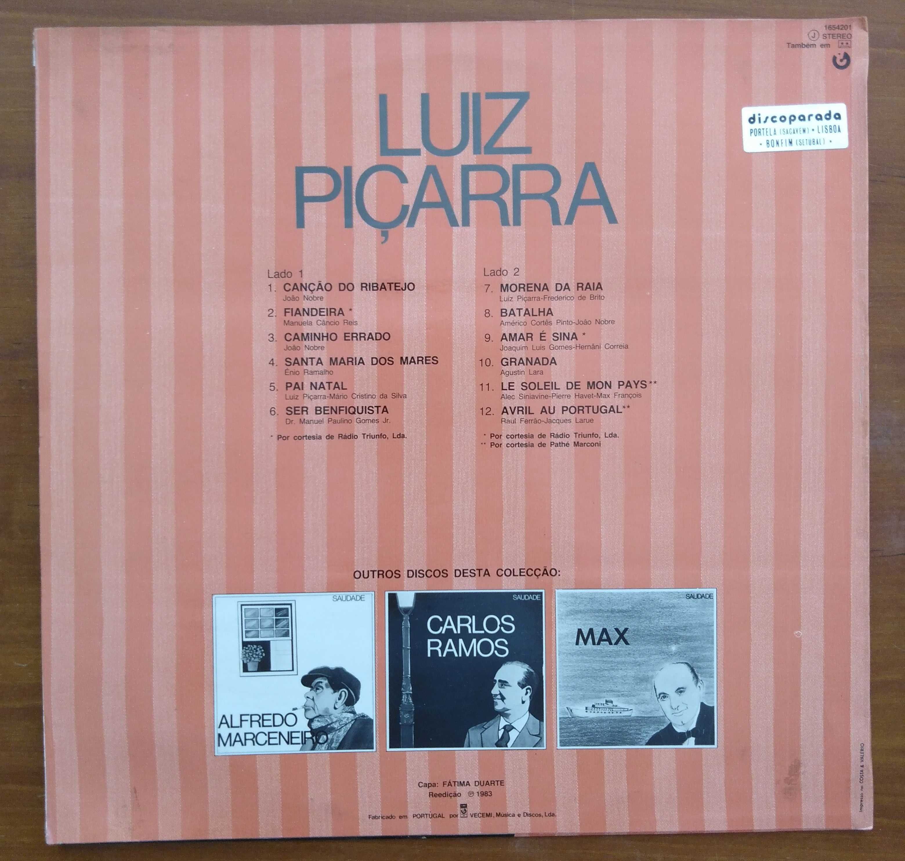 vinil: Luiz Piçarra “Saudade”