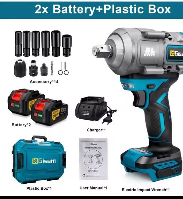 Klucz udarowy gisam 2000 Nm