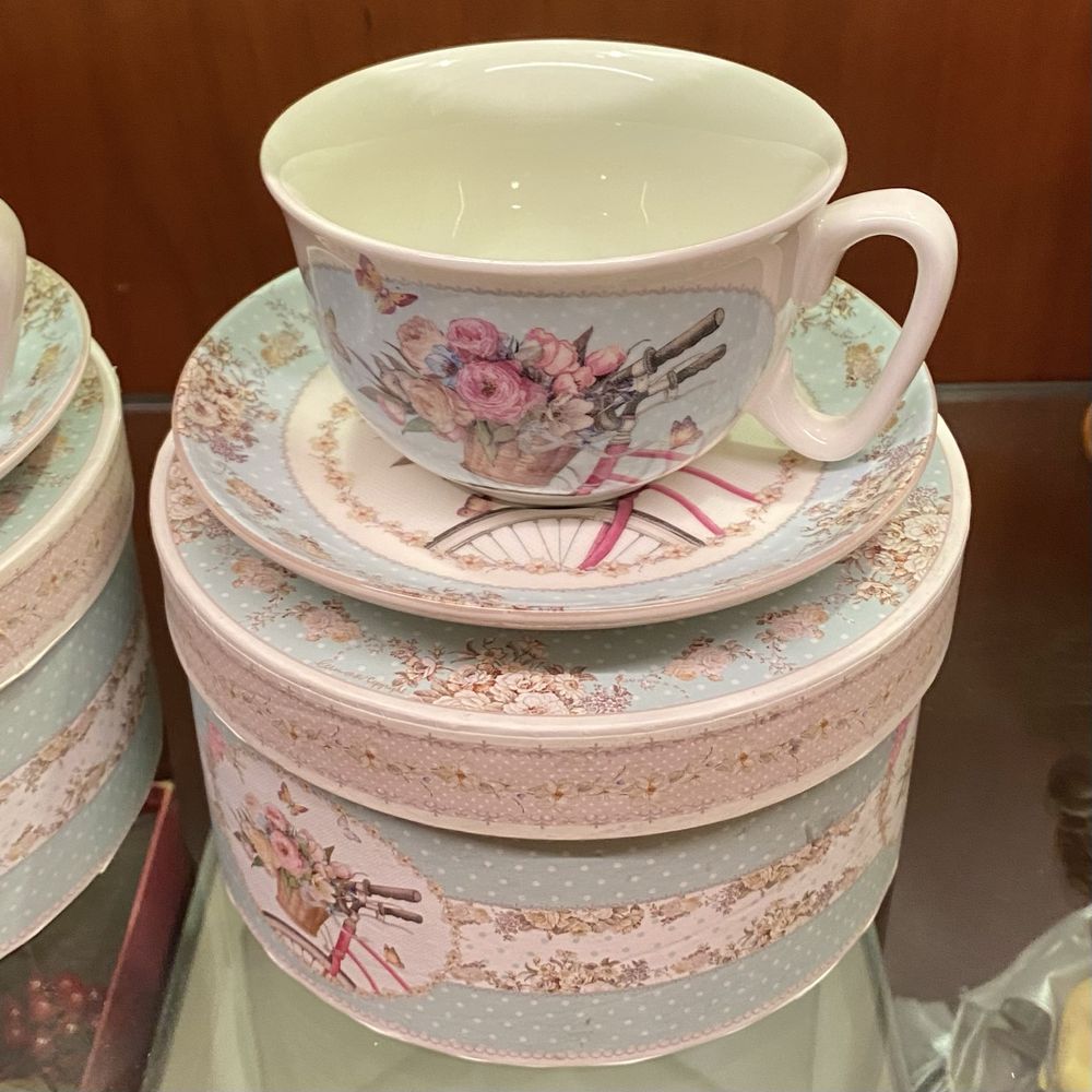 Conjunto chavena porcelana Summer River